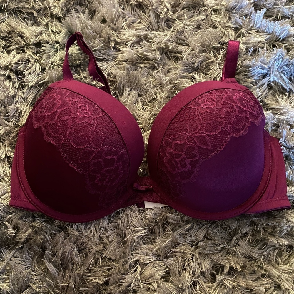 Maiden-form size 34D bra floral burgundy - Picture 6 of 9